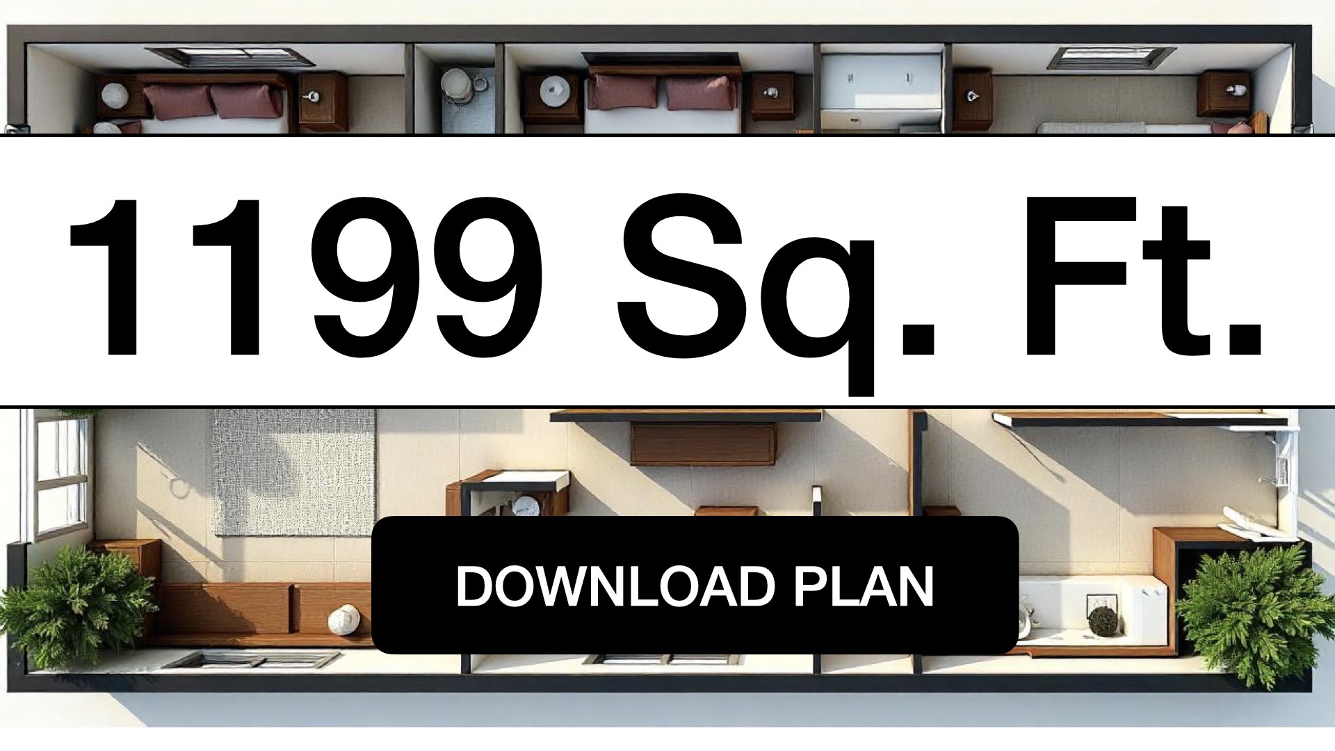 1199 sq. ft. ADU Anaheim Floor Plan